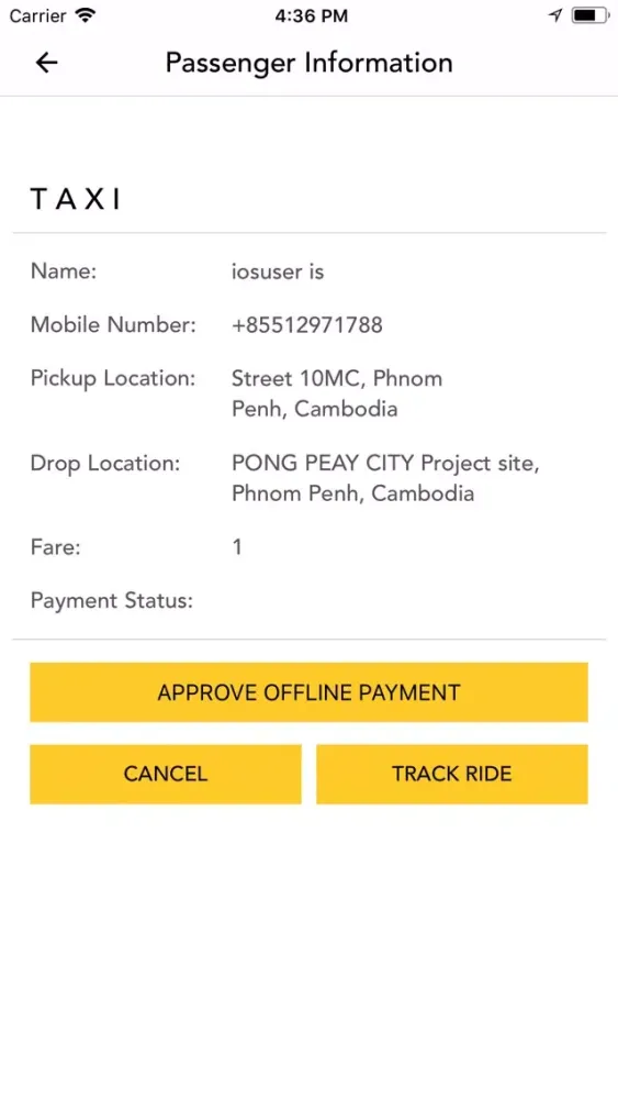 Taxi Cambodia Driver应用截图