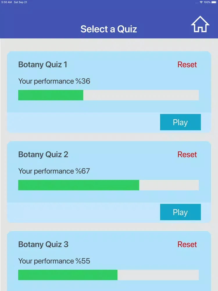 The Botany Quiz iPad Screenshots