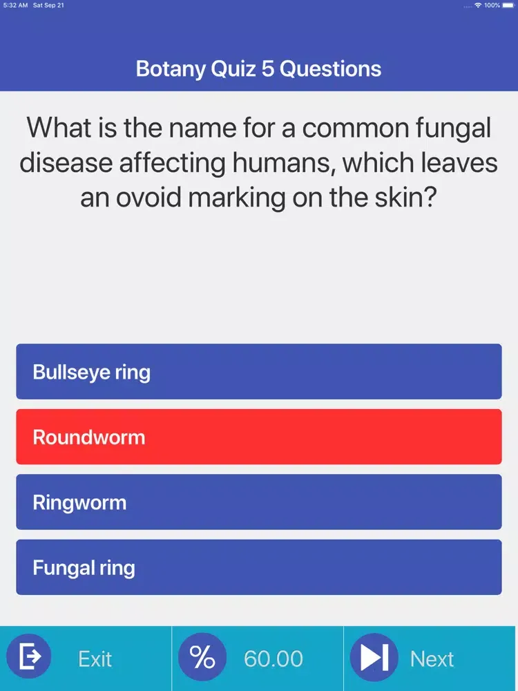 The Botany Quiz iPad Screenshots