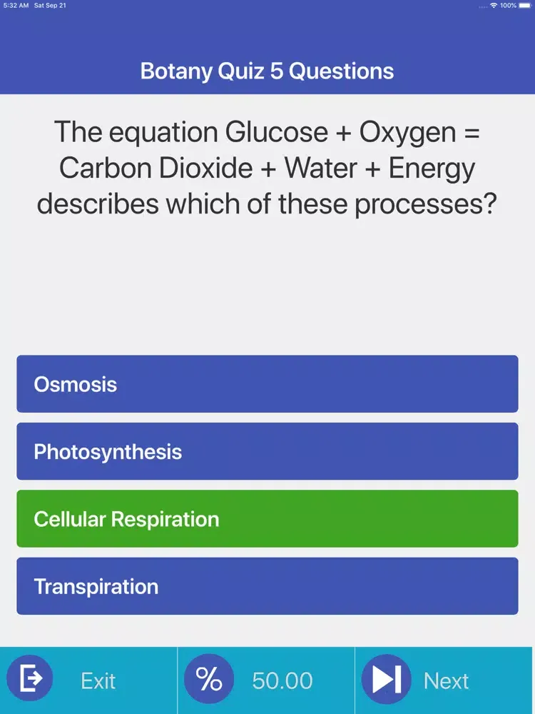 The Botany Quiz iPad Screenshots