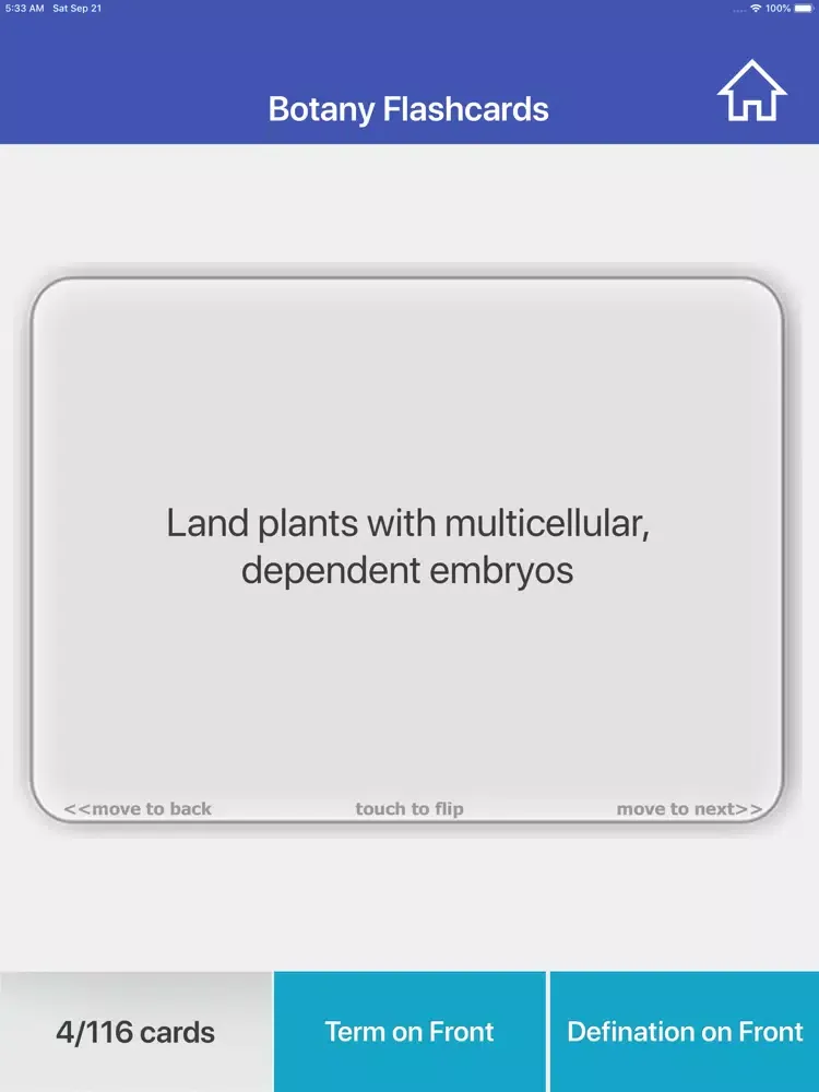 The Botany Quiz iPad Screenshots