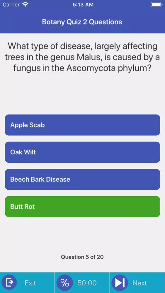 The Botany Quiz Screenshots