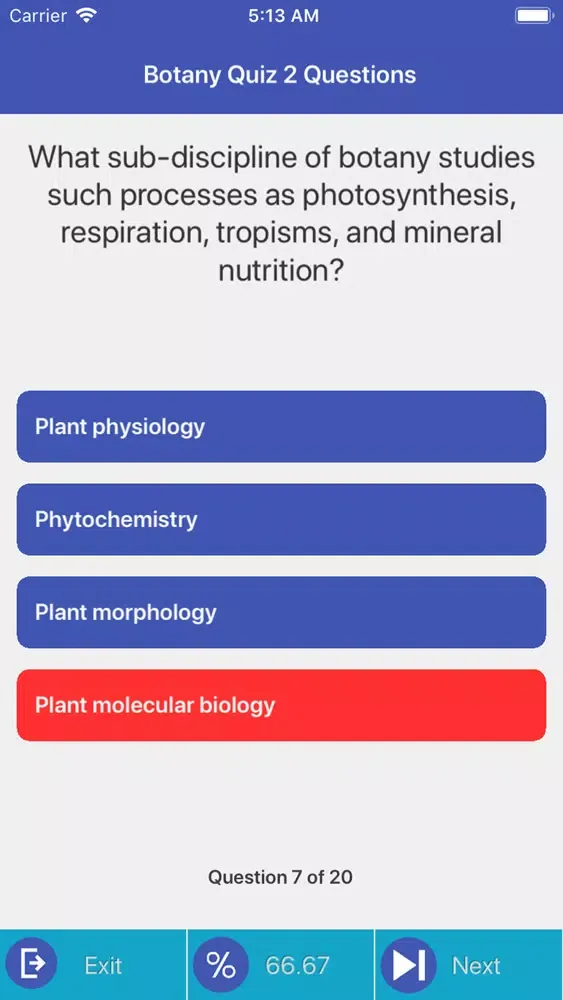 The Botany Quiz Screenshots
