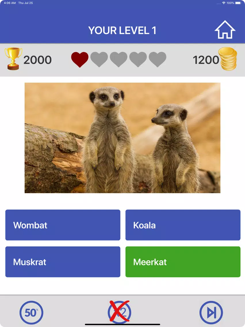 Guess Animals Quiz Game iPad  스크린샷
