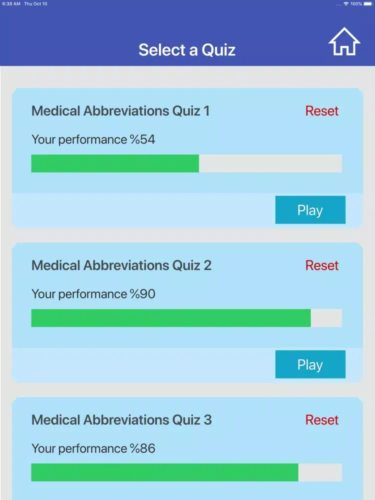 Medical Abbreviations Quiz iPad  سکرین شاٹس