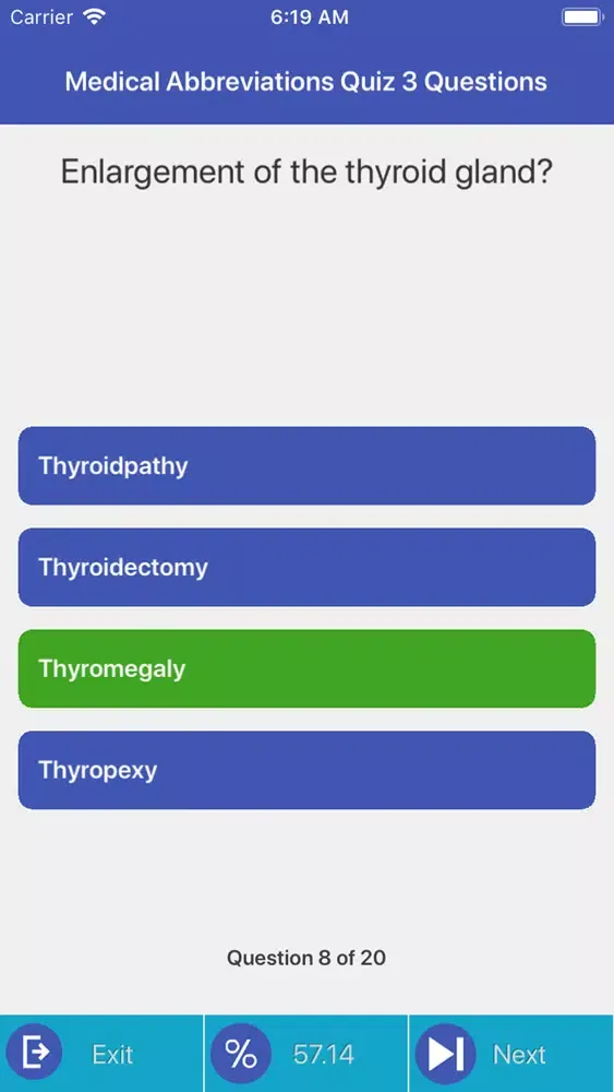 Medical Abbreviations Quiz سکرین شاٹس