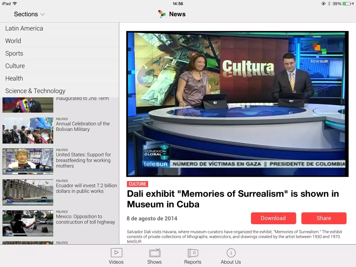 صور teleSUR Multimedia English iPad 