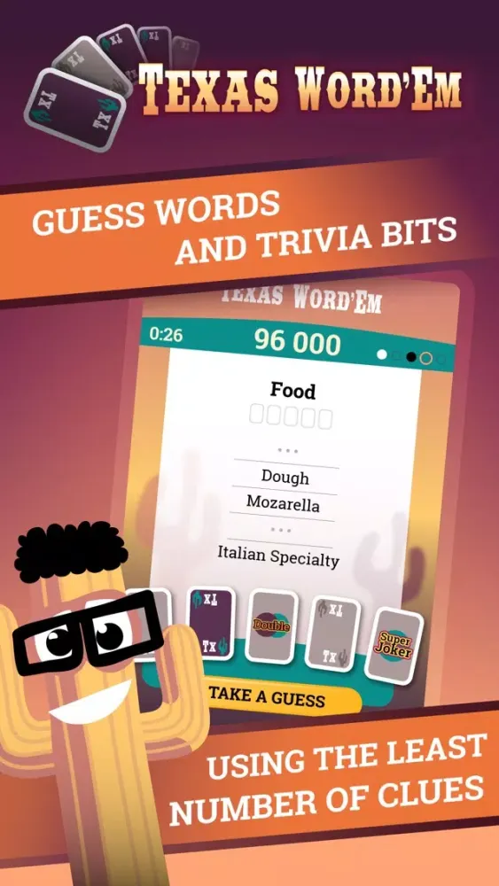 Texas Word'Em: 5 Clues 1 Guess (iMessage) 스크린샷