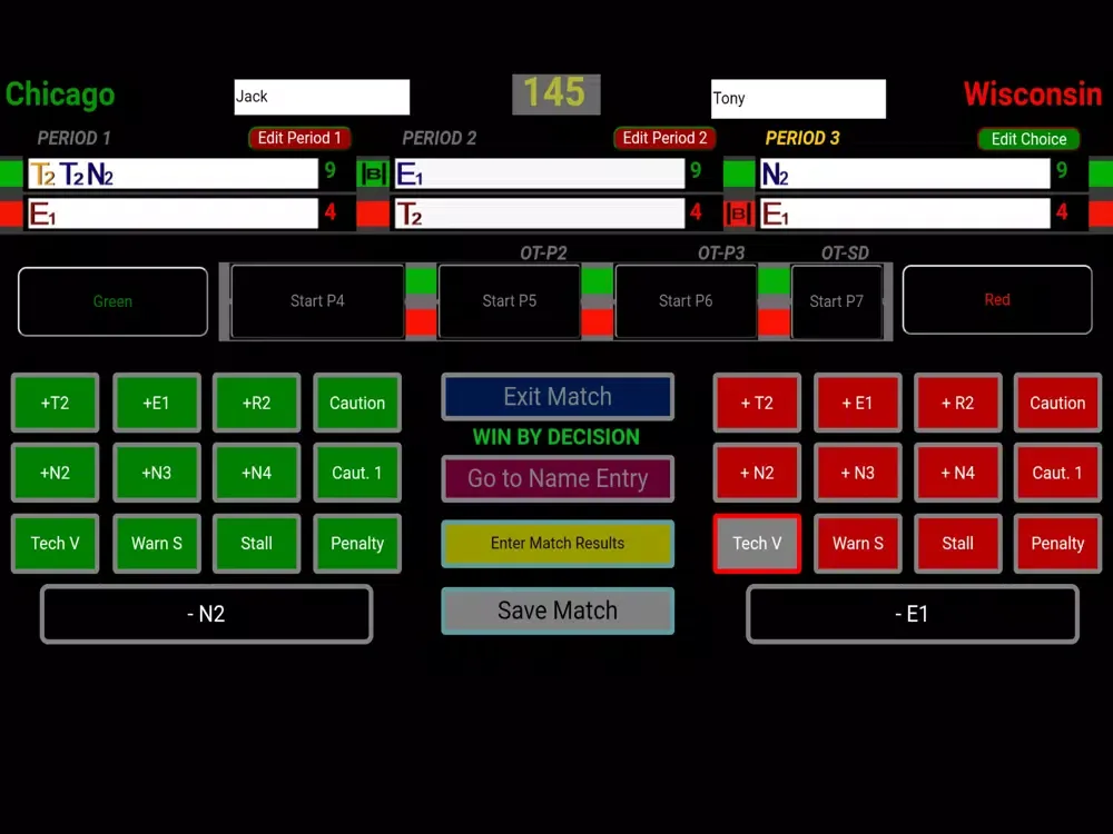 Tangkapan layar Matside Wrestling Team Stats iPad 