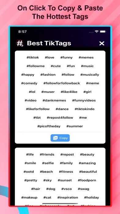 TikTags Pro Screenshots