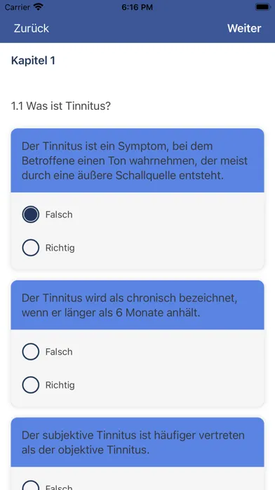 Captures d'écran de UNITI Tinnitus Study
