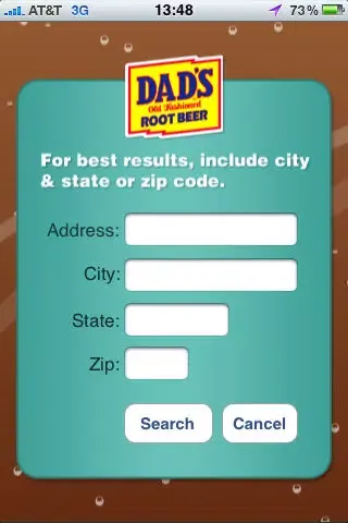 Dad's Root Beer Store Locator स्क्रीनशॉट