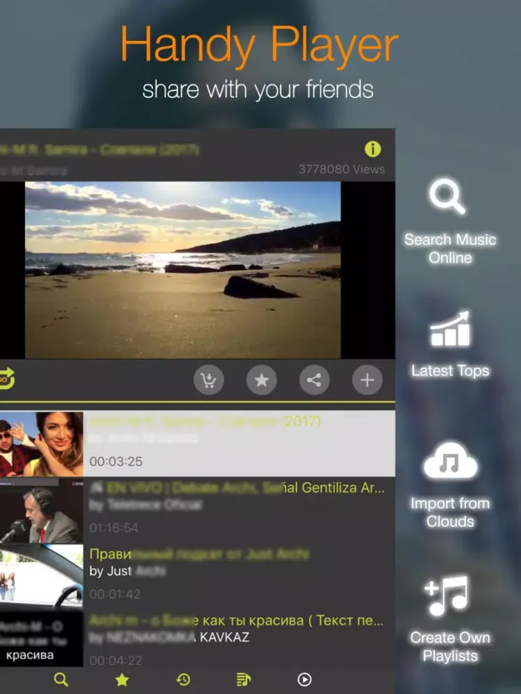 EYE - Music & Video iPad  Screenshots