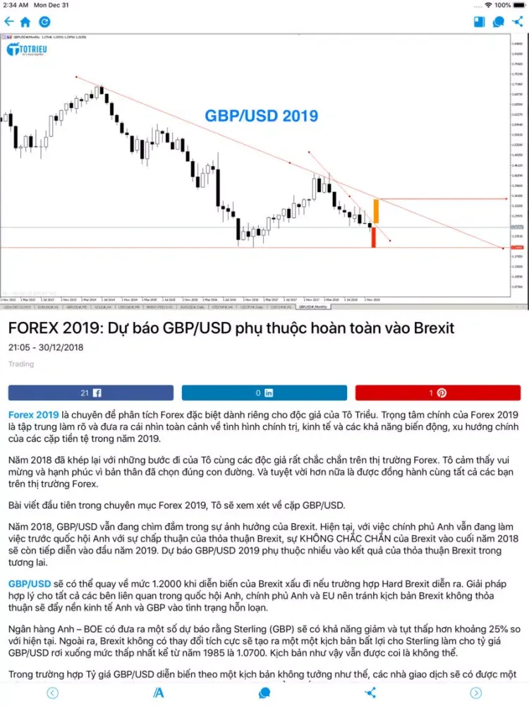 Ảnh chụp màn hình của Tô Triều - Học Forex Hiệu Quả iPad 