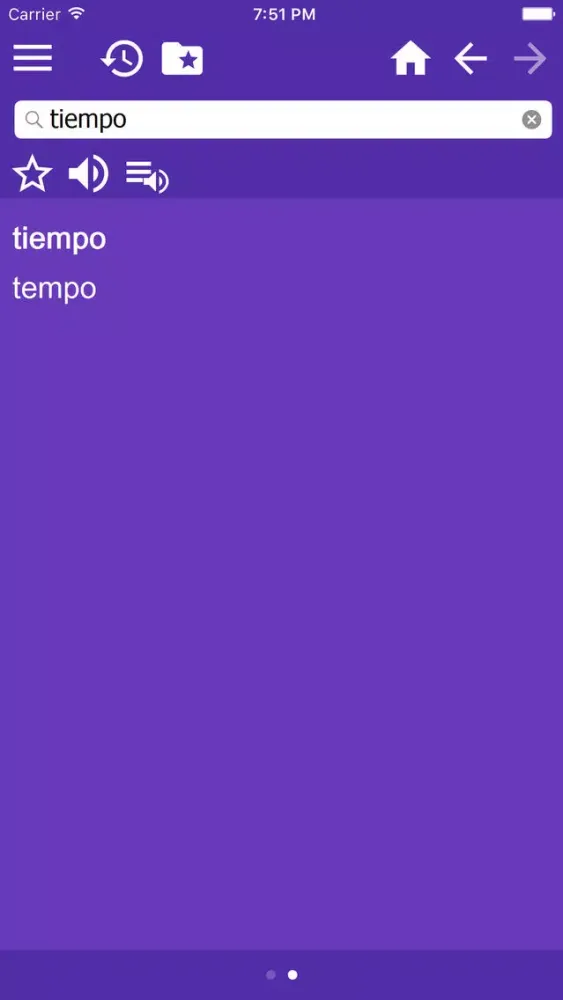 Tangkapan skrin Spanish Italian dictionary