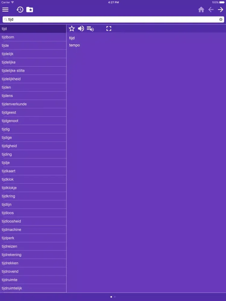 Italian Dutch dictionary iPad  स्क्रीनशॉट