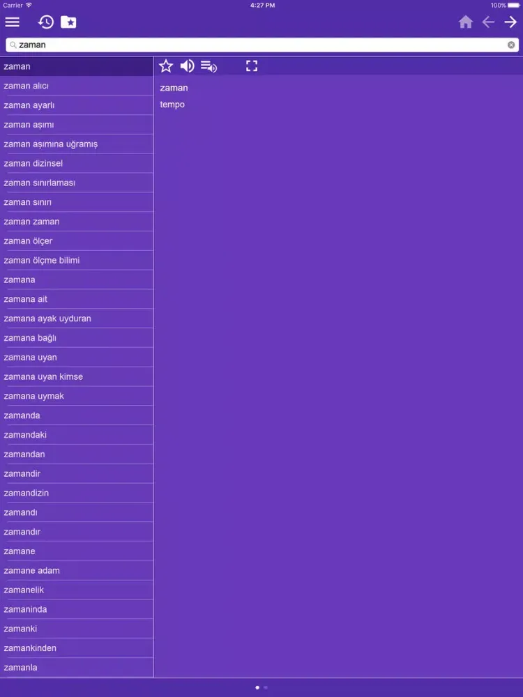 صور Portuguese Turkish dictionary iPad 