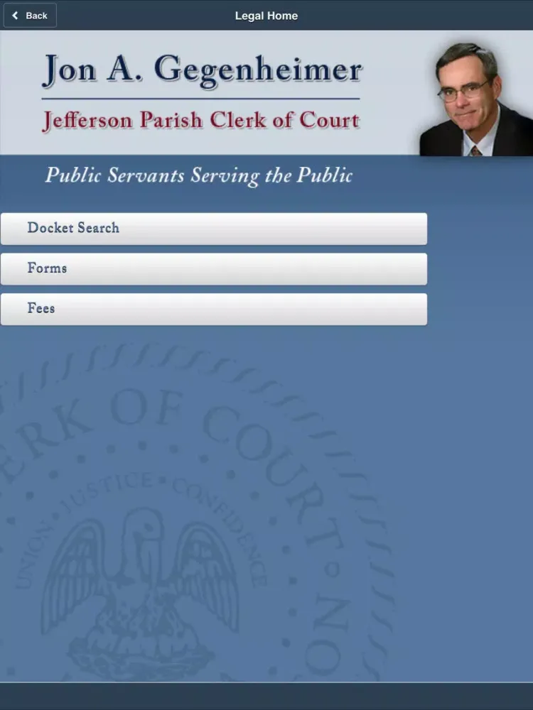تصاویر Jefferson Parish Clerk of Court Legal Toolbox iPad 