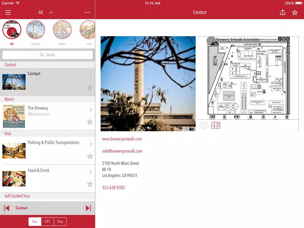 Capturas de tela do Brewery Artwalk iPad 