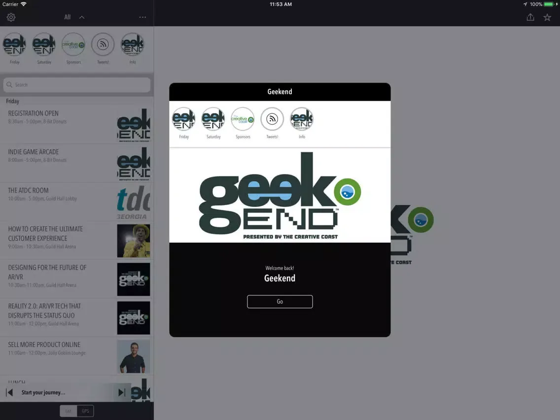 Geekend Savannah iPad  स्क्रीनशॉट