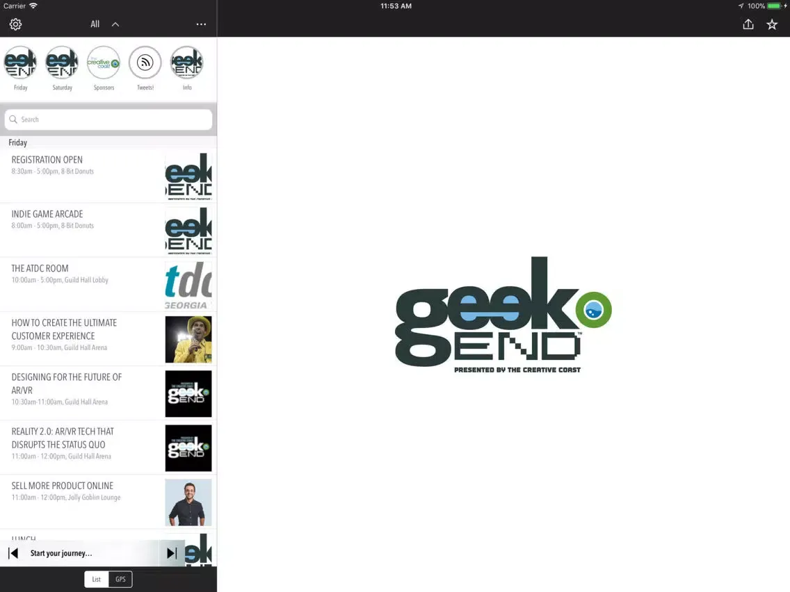 Geekend Savannah iPad  स्क्रीनशॉट