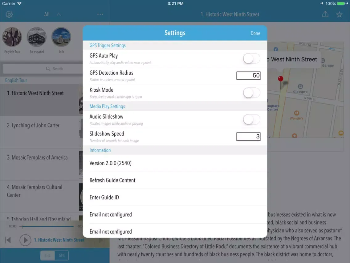 Arkansas Civil Rights History Mobile App iPad 应用截图