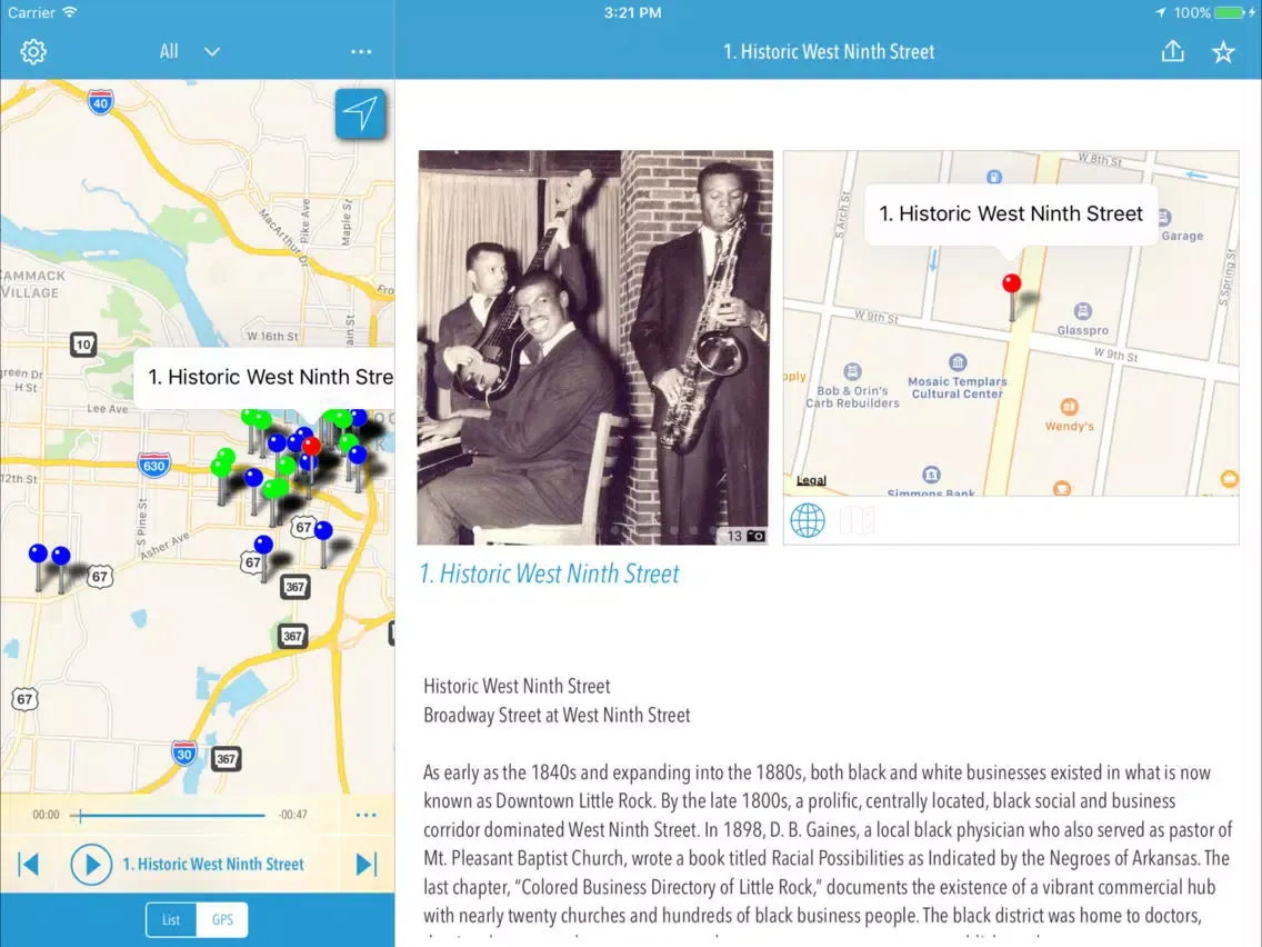 Arkansas Civil Rights History Mobile App iPad 应用截图