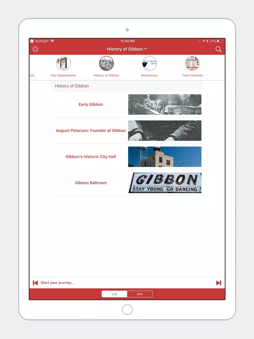 Скриншоты City of Gibbon, MN iPad 