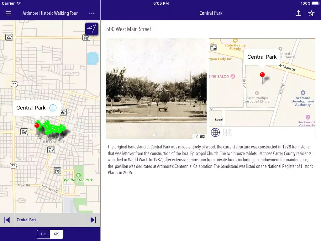 Ardmore Historic Walking Tour iPad 应用截图