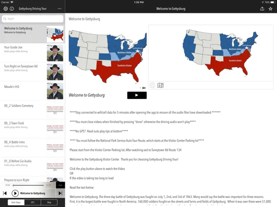 Gettysburg Driving Tour iPad  Ekran Görüntüleri