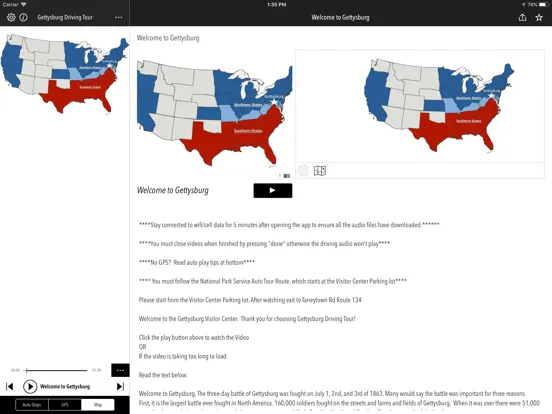 Gettysburg Driving Tour iPad  Ekran Görüntüleri