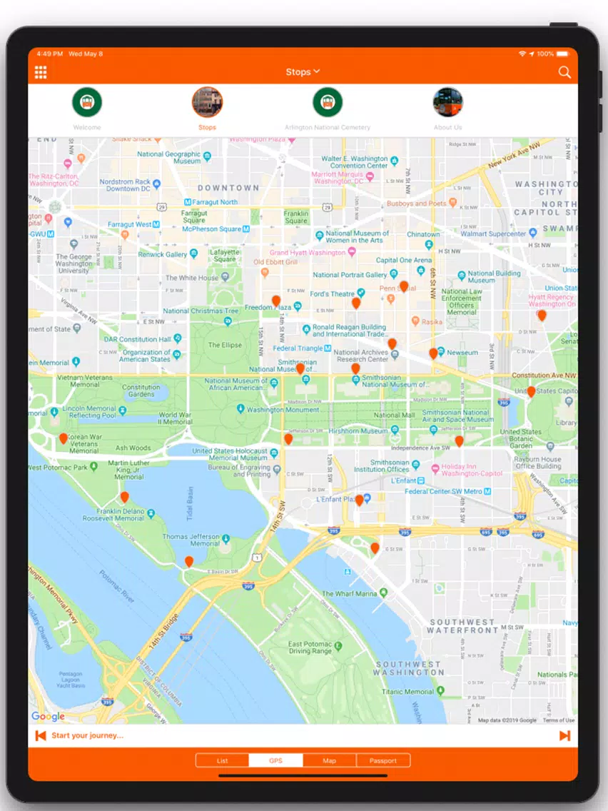 Old Town Trolley Tours D.C. iPad  স্ক্রিনশট