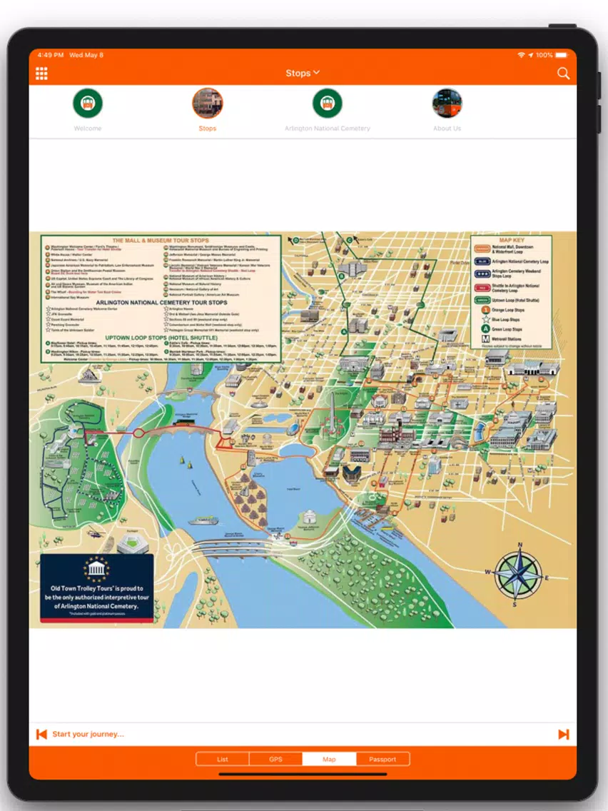Old Town Trolley Tours D.C. iPad  স্ক্রিনশট