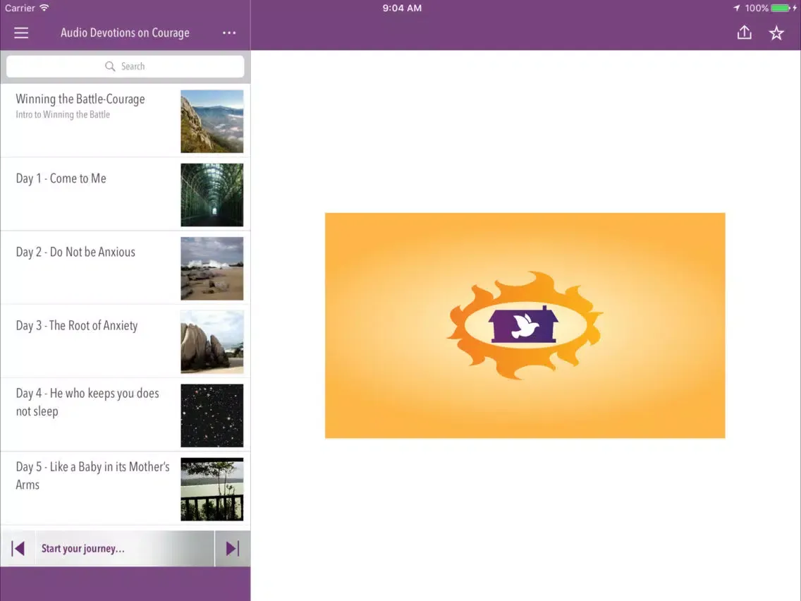 Audio Devotions on Courage iPad 應用截圖