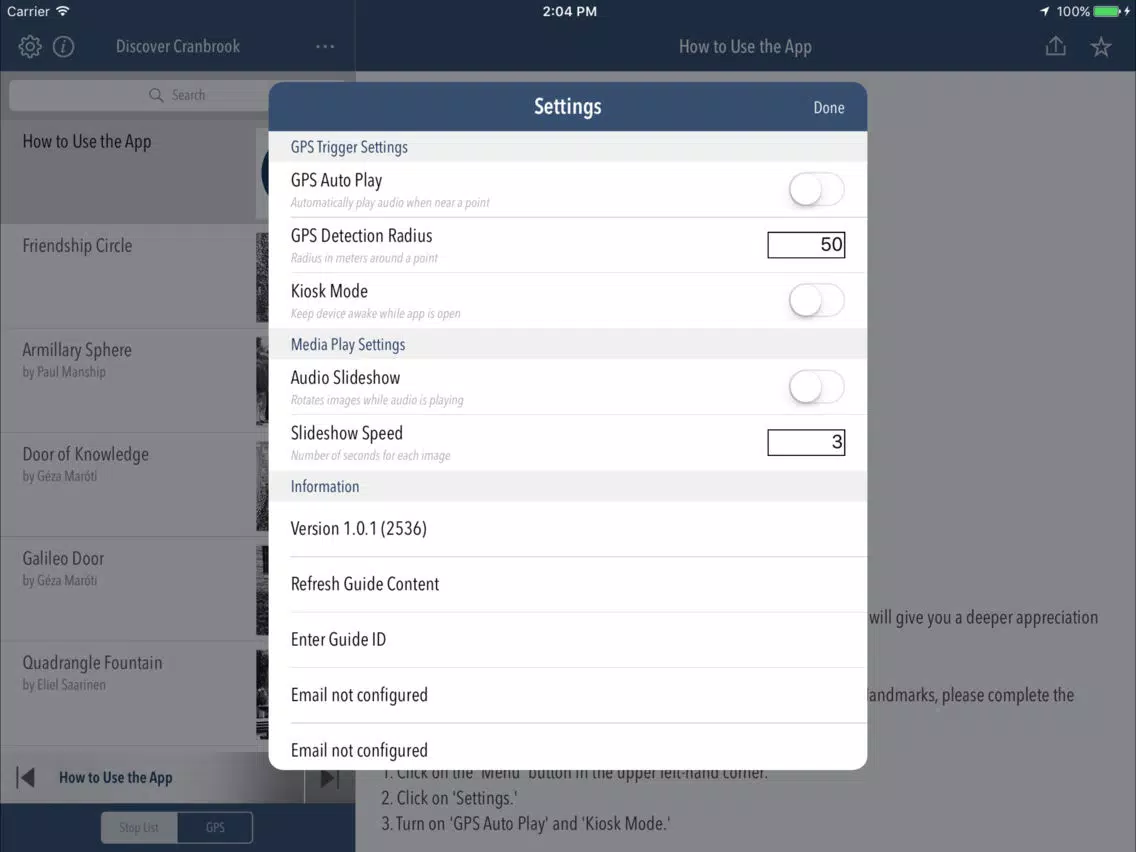 Discover Cranbrook iPad  স্ক্রিনশট