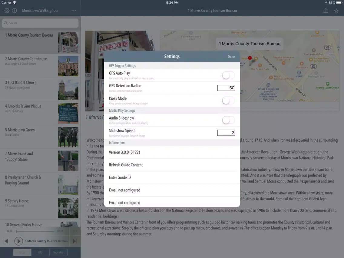 تصاویر Morristown Walking Tour iPad 
