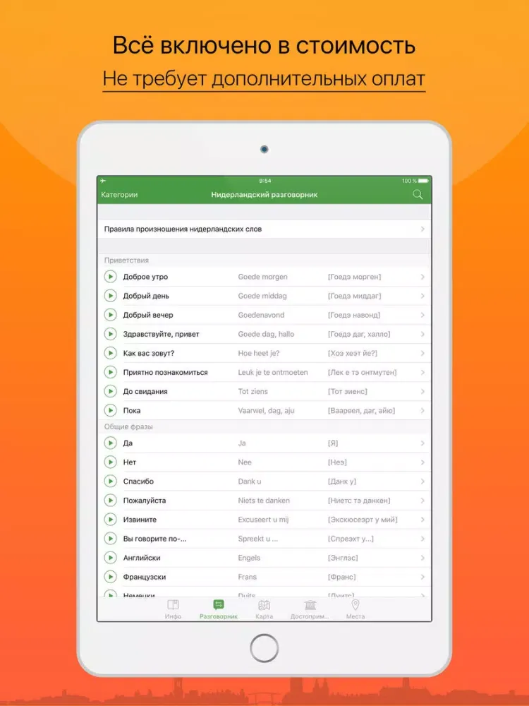 Амстердам - путеводитель, оффлайн карта, разговорник, метро - Турнавигатор iPad  스크린샷