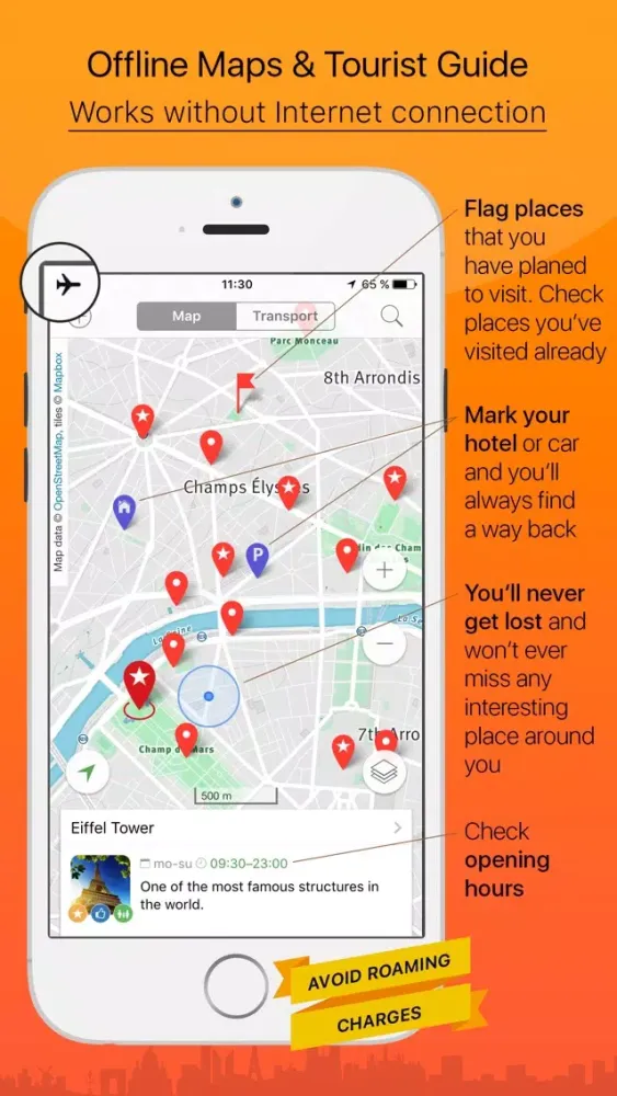 صور Paris – advanced tourist guide & offline map – Tournavigator