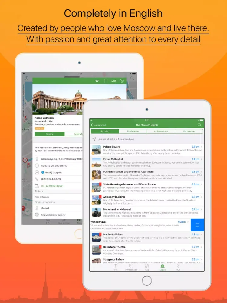 Saint Petersburg – tourist guide & offline map – Tournavigator iPad  स्क्रीनशॉट