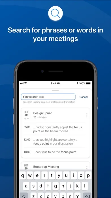 Tangkapan layar Meeting Recorder for Business