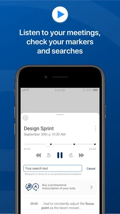 Tangkapan layar Meeting Recorder for Business