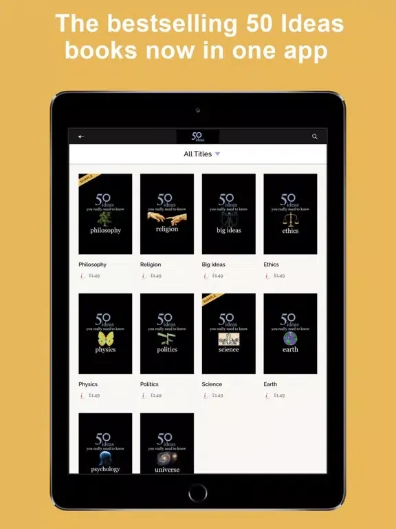 Capturas de pantalla de 50 Ideas You Really Need to Know iPad 