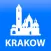 Krakow travel map guide 2020