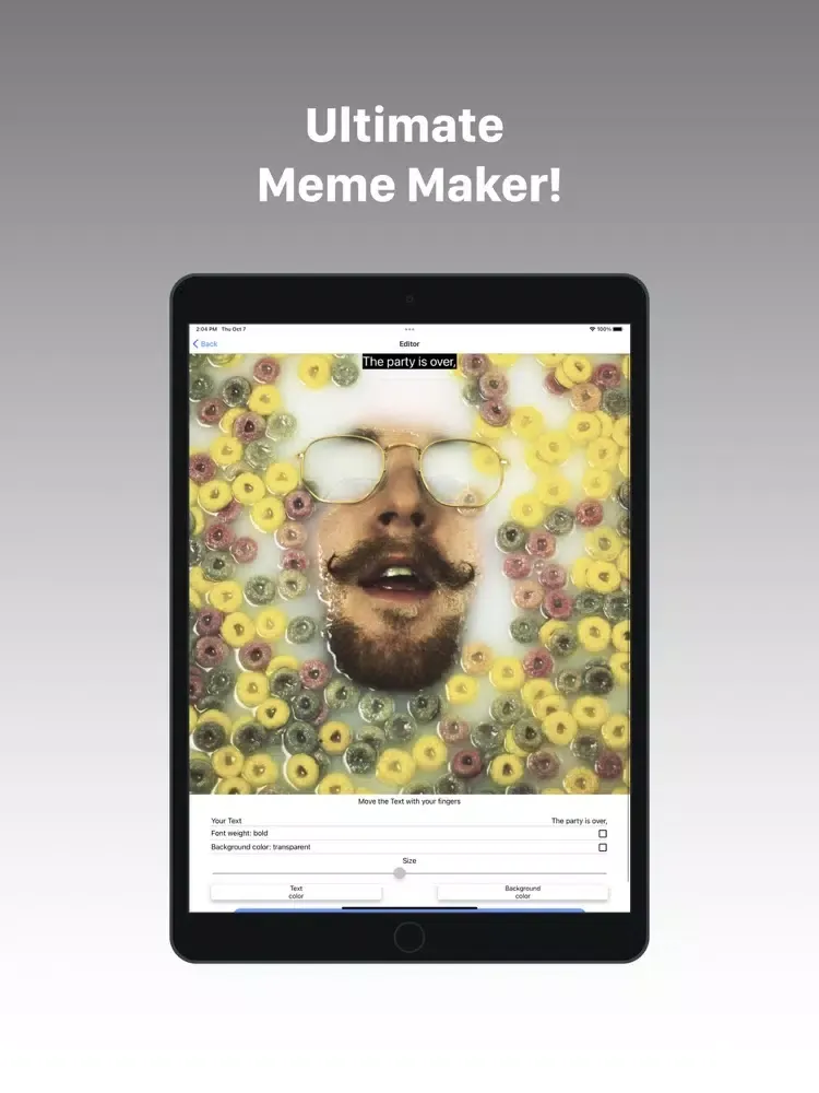 Ảnh chụp màn hình của Meme Template iPad 