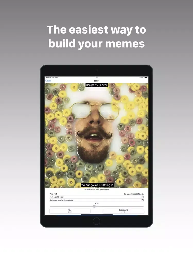 Ảnh chụp màn hình của Meme Template iPad 