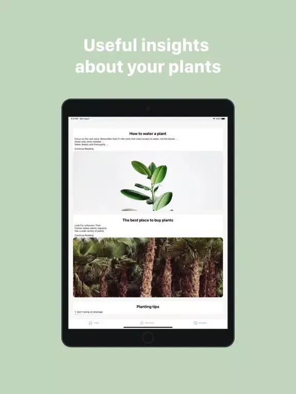 Plant Care App iPad 應用截圖