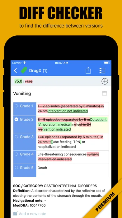 ภาพหน้าจอของ CTCAE plus