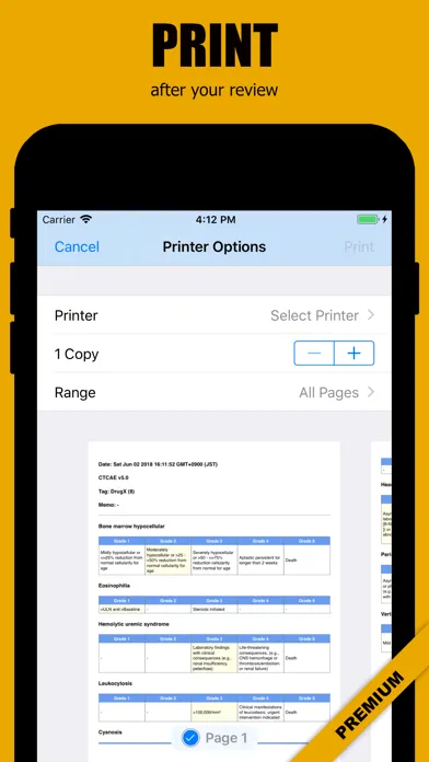 ภาพหน้าจอของ CTCAE plus