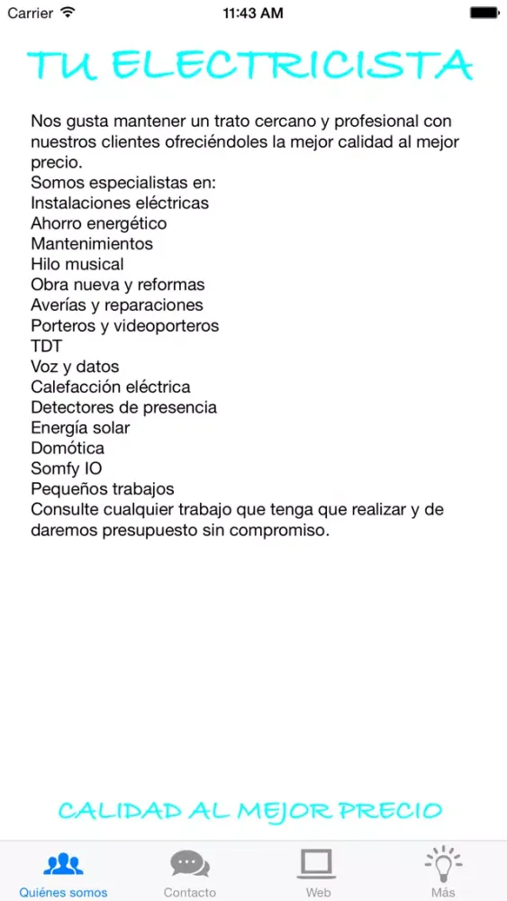 Screenshot di Tu electricista