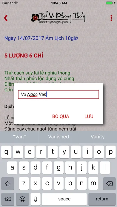 Скриншоты Tử Vi Lượng Chỉ
